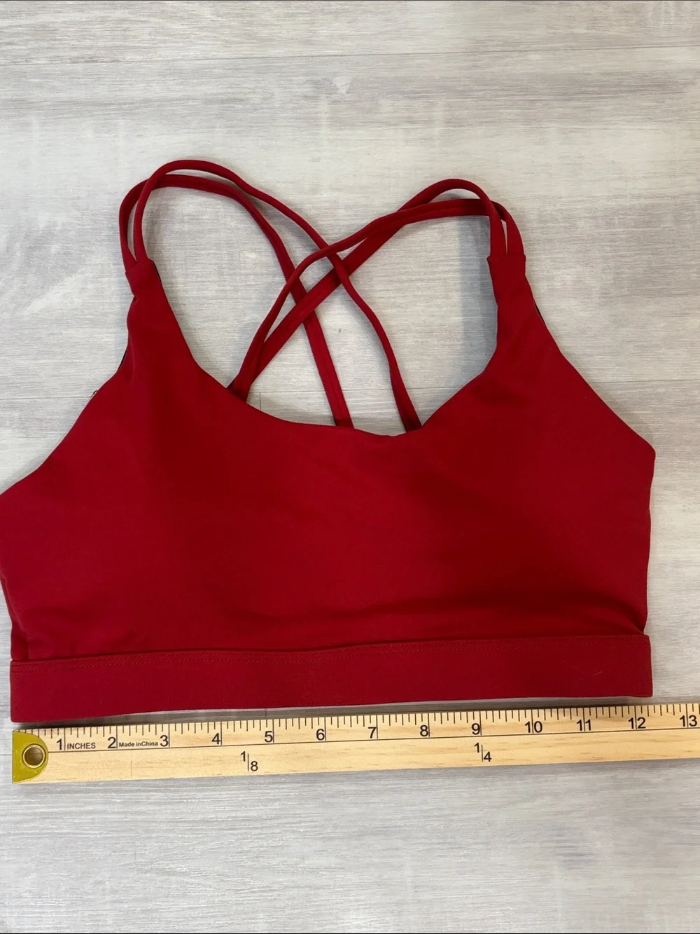 Running Girl Crisscross Strappy Sports Bralette - Padded Red XSmall